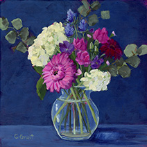 Gerber Daisy On Blue